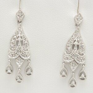 0.20 Carat Natural Diamonds in 10K Solid White Gold Stud Earrings